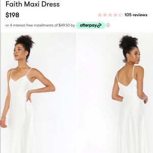 Show Me Your Mumu- Faith Maxi Dress - Ivory Luxe Satin - Size L - NWT